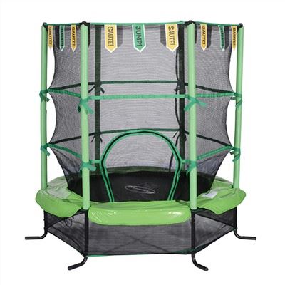 55 Pous Timoun Trampoline Ak Drapo